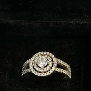 Pandora Silver Ring with Sparkling White Stones